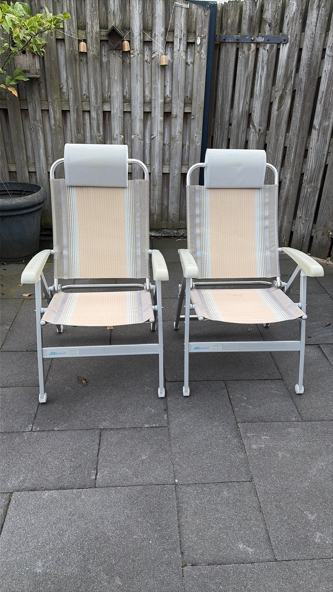 Dukdalf tuinstoelen, Ophalen, Zo goed als nieuw, Campingstoel