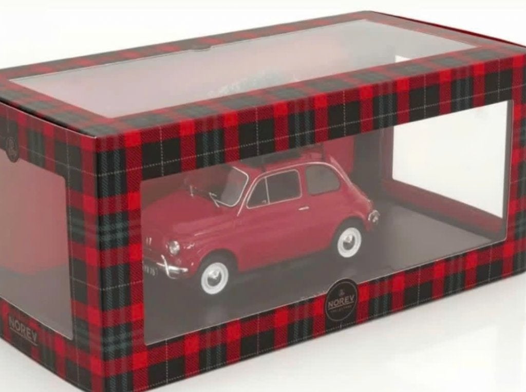 Fiat 500 L 1968 Rood KERSTMIS EDITIE 1/18 NOREV ref. 187779, Verzenden, Nieuw, Auto, Norev