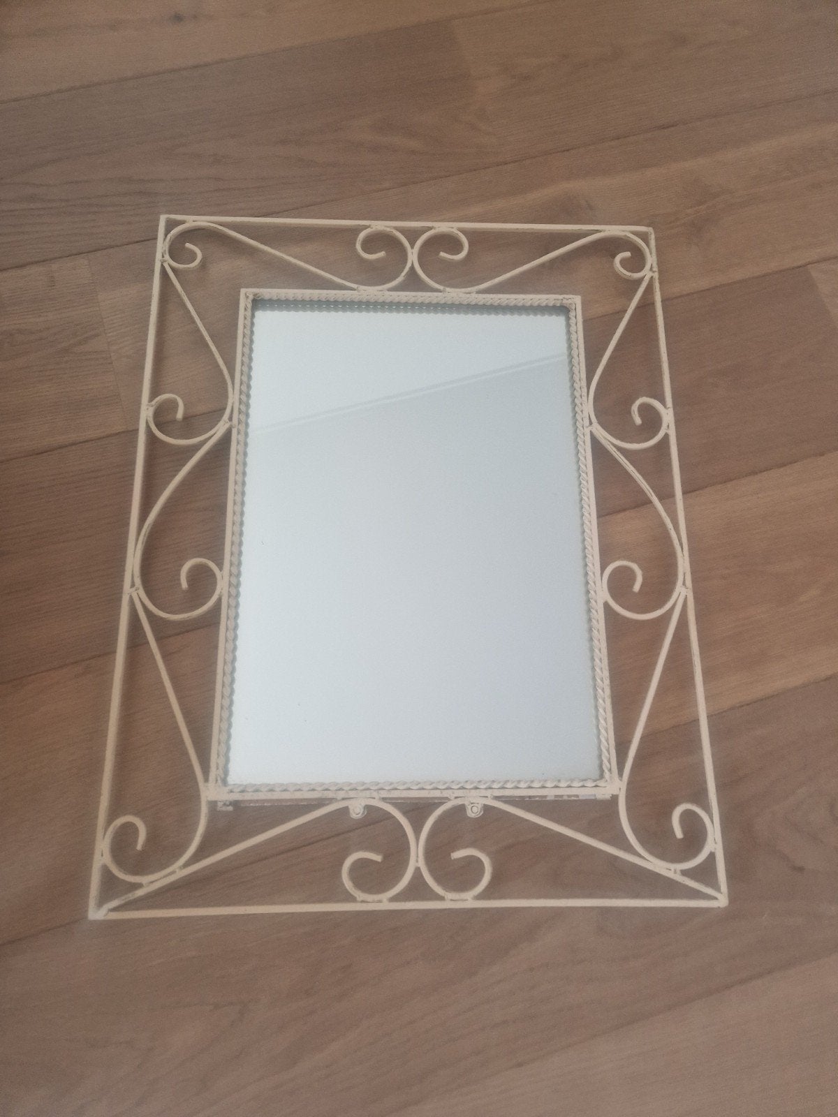 Mooie brocante spiegel, Ophalen, Gebruikt, Minder dan 100 cm, Rechthoekig