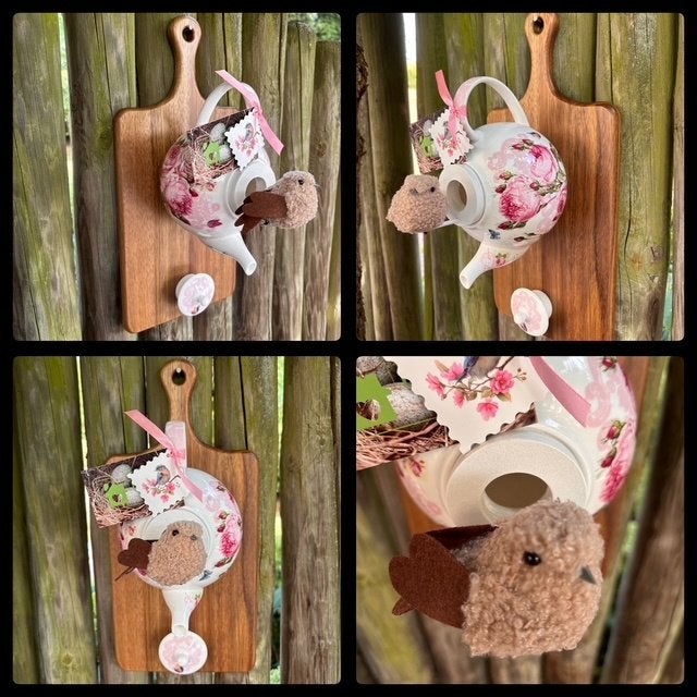 Cadeautip! NBC Roosprint Broodplank Theepot Vogelhuisje, Overige merken, Keramiek, Vintage, Nieuw