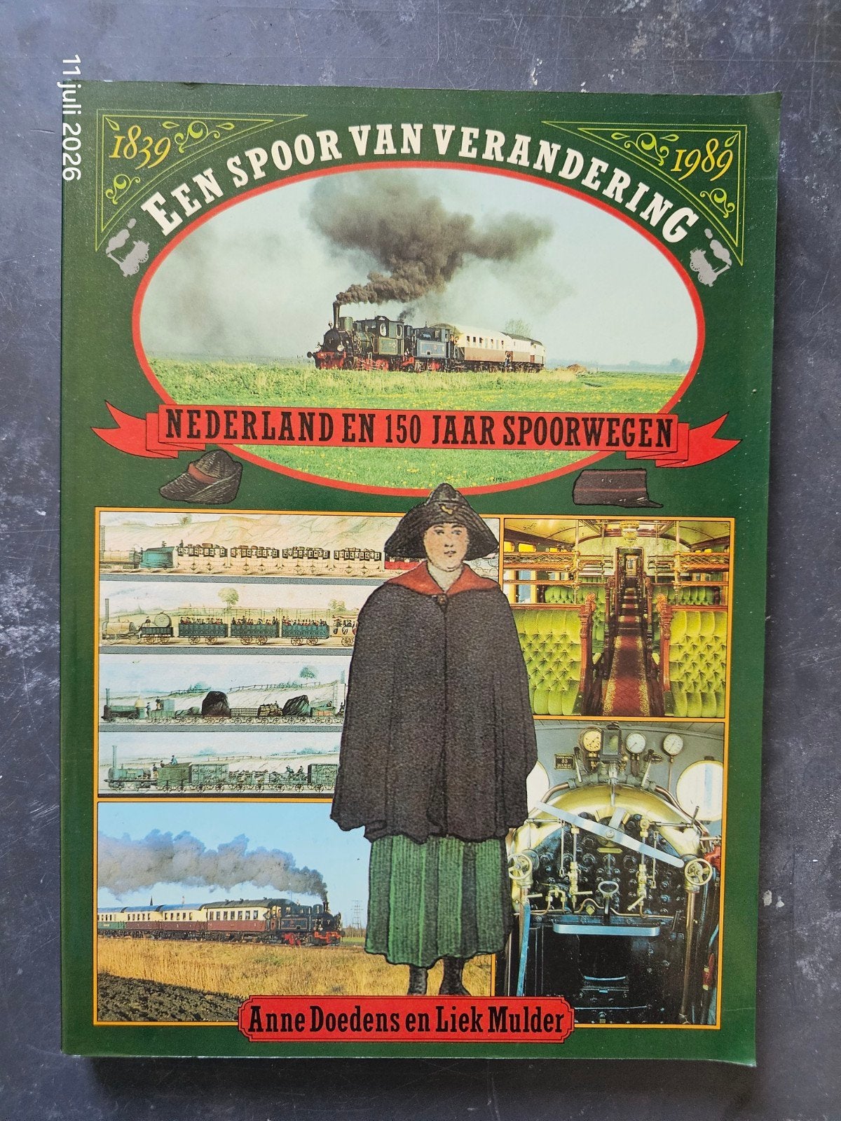 Boek: Nederland en 150 jaar Spoorwegen (1839-1989), Ophalen of Verzenden, Gebruikt, Trein, Boek of Tijdschrift