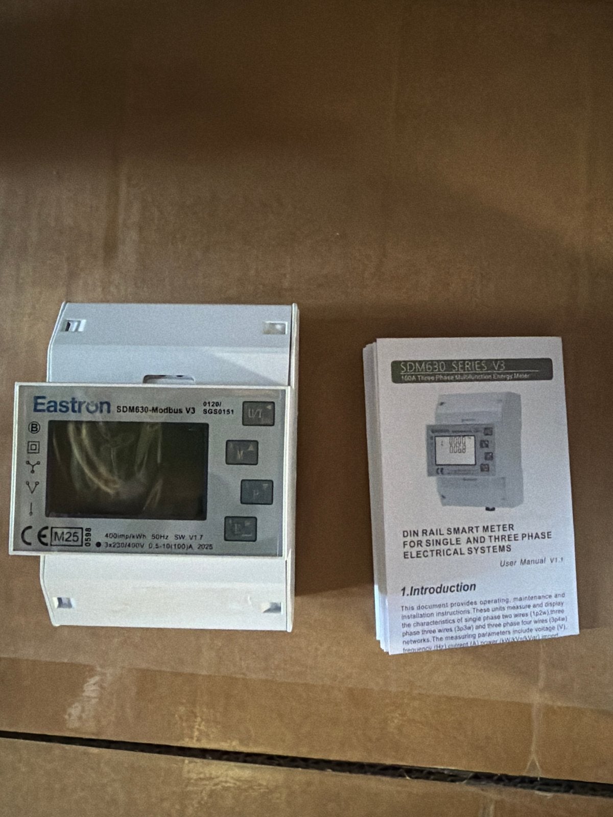 Eastron SDM630-Modbus V3 DIN-rail ongebruikt energiemeter, Ophalen of Verzenden, Nieuw, Overige merken, Overige typen