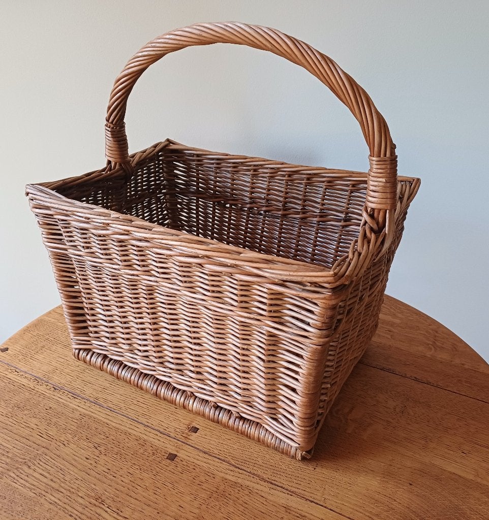 Unieke vintage mand met hengsel, Mand, Ophalen of Verzenden, Zo goed als nieuw, Handgemaakt