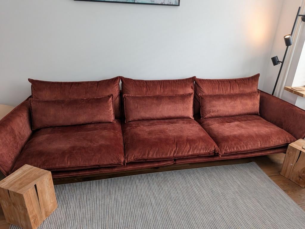 Loods 5 Sally bank – velvet terracotta, Ophalen, 250 tot 300 cm, Gebruikt, Overige maten