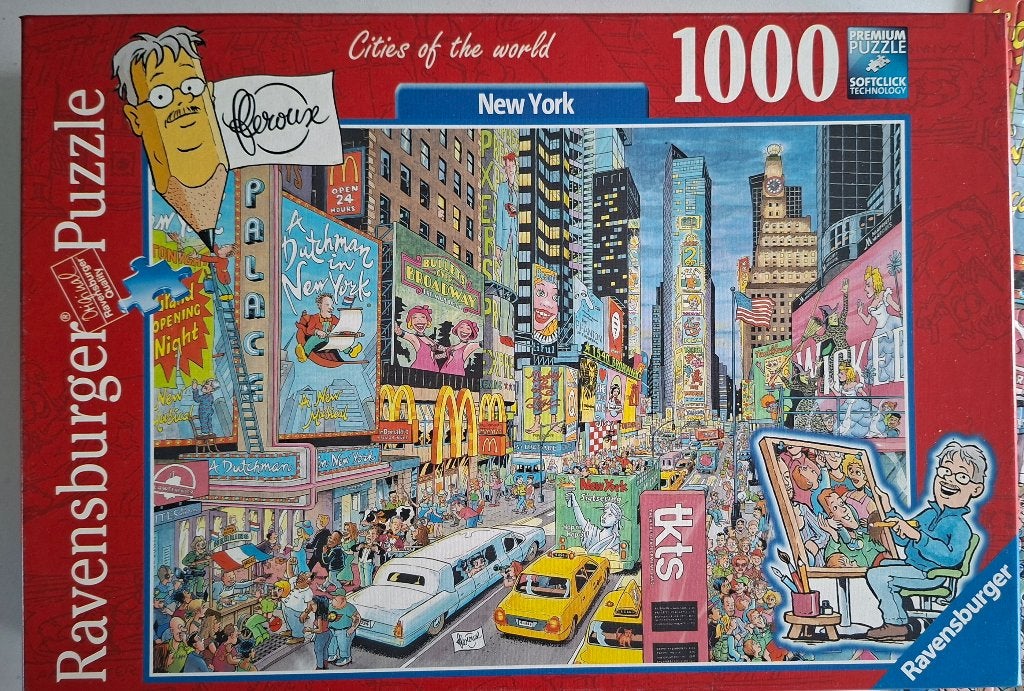 Ravensburger Fleroux puzzel 1000 stukjes New York, Ophalen of Verzenden, 500 t/m 1500 stukjes, Zo goed als nieuw, Legpuzzel
