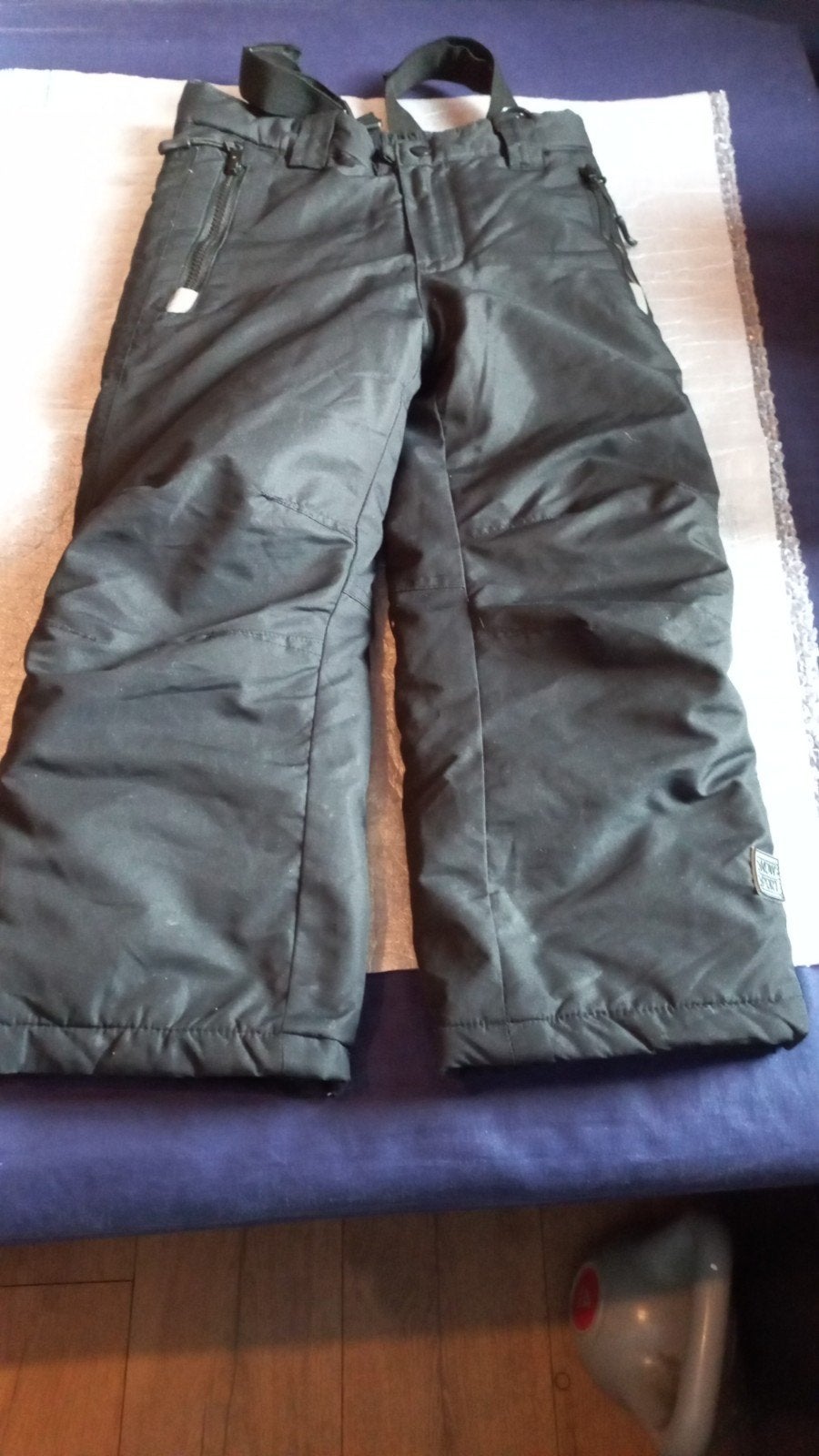 Zwarte skibroek met bretels, Ophalen of Verzenden, Onbekend, Gedragen, Broek