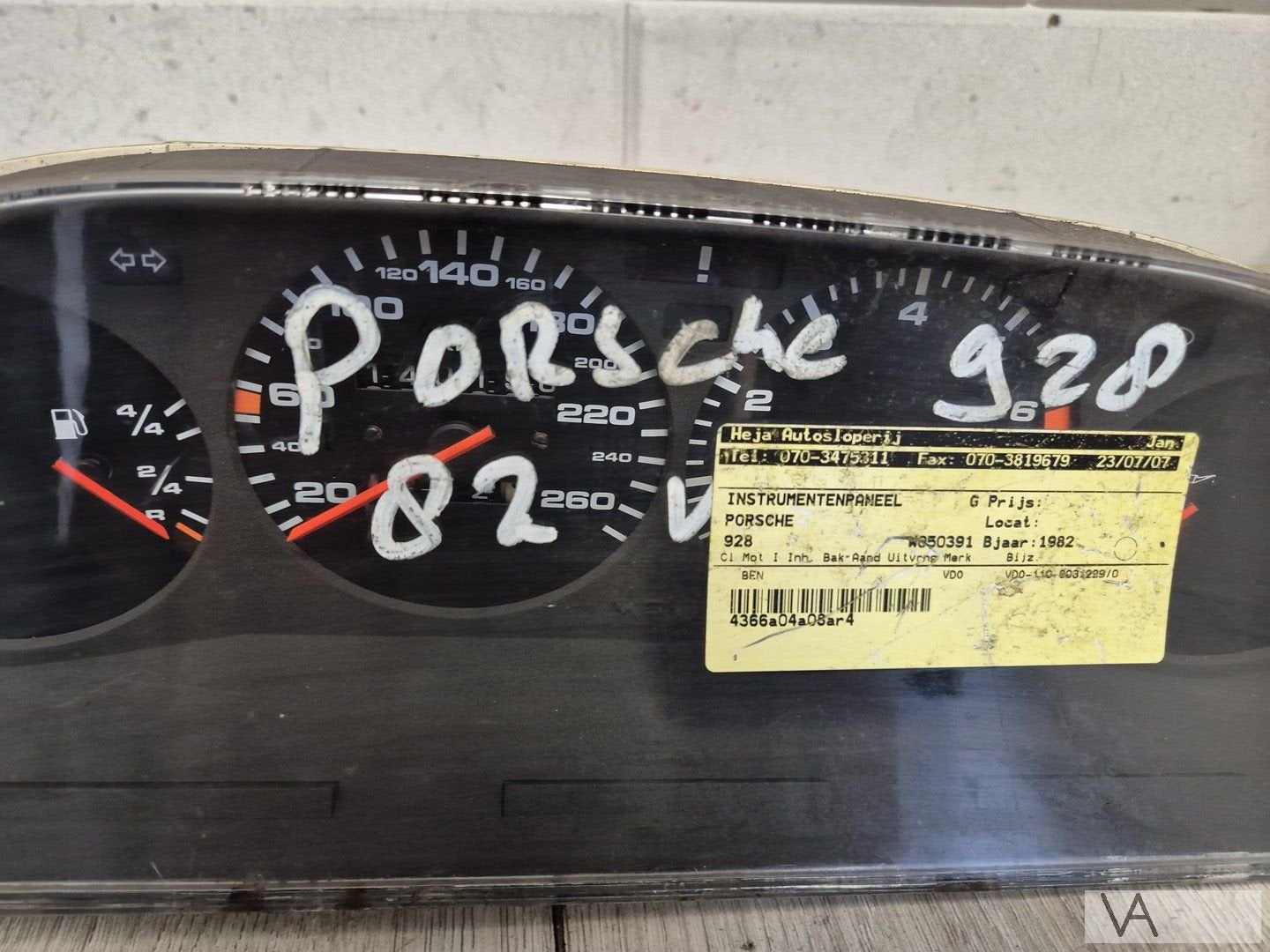Porsche 928 1977 - 1995 tellerklok cockpit 92864110331 €500, Auto-onderdelen, Dashboard en Schakelaars, Gebruikt, -, -, Porsche
