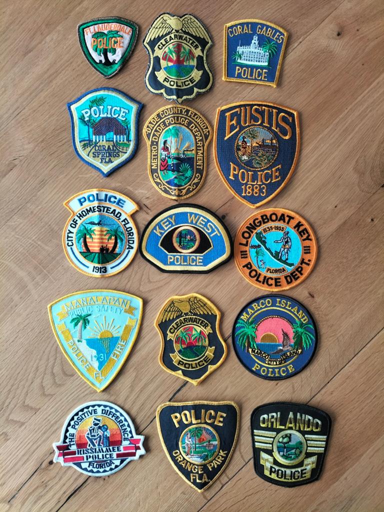 Florida Police patches, Ophalen of Verzenden, Overige soorten, Amerika, Embleem of Badge