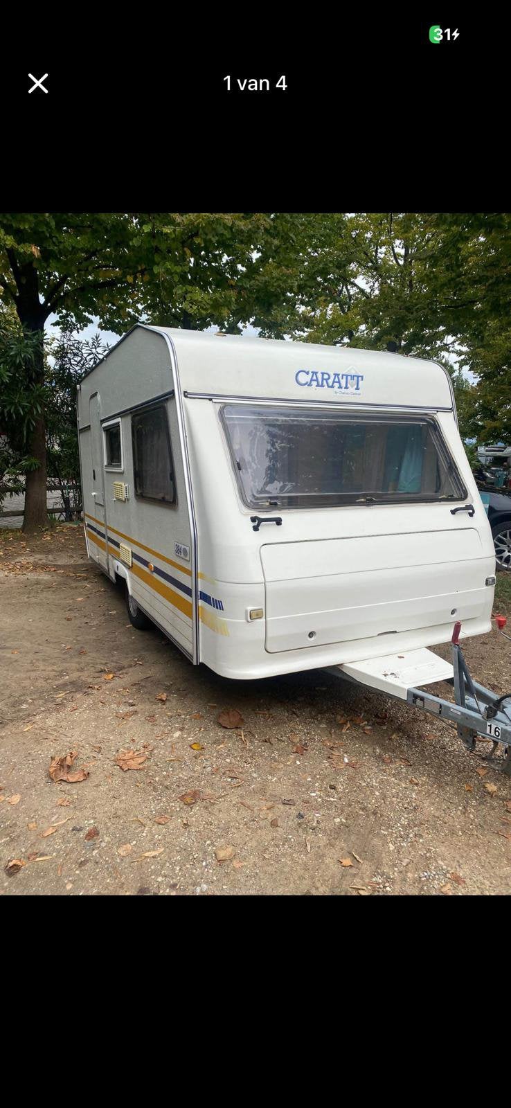 Caravan aan gardameer italie 1998 met inboedel en voortent, Chateau, Rondzit, Koelkast, Particulier