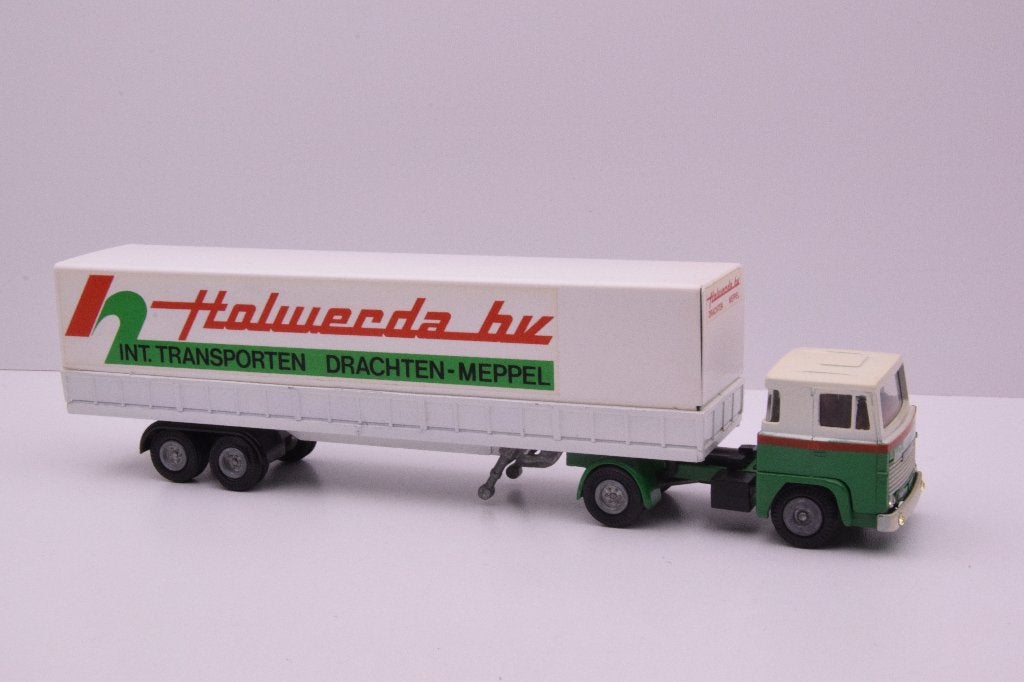 Scania 141 - V8  '' Holwerda drachten - Meppel ''  Tekno, Ophalen of Verzenden, Zo goed als nieuw, Bus of Vrachtwagen, Tekno