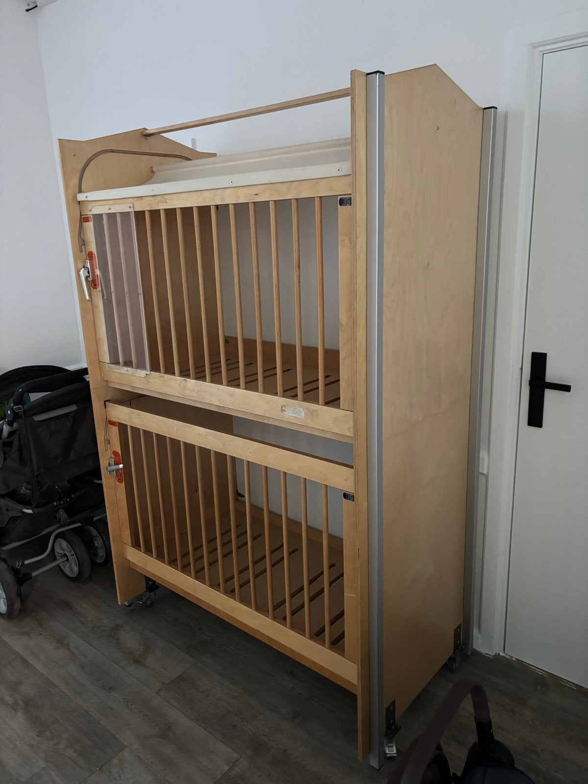 Heutink kids-F duobed / duoslaper, Ophalen, Gebruikt, Overige kleuren, Tweepersoons