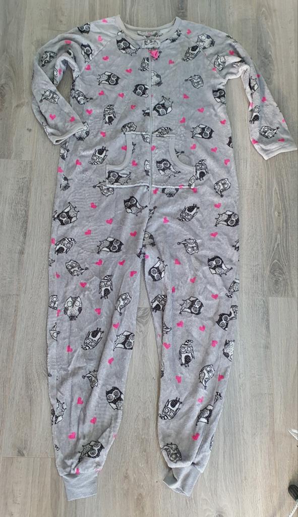Zachte Onesie met Uiltjesprint - Maat L, Lounge, Ophalen of Verzenden, Gedragen, Maat 42/44 (L)