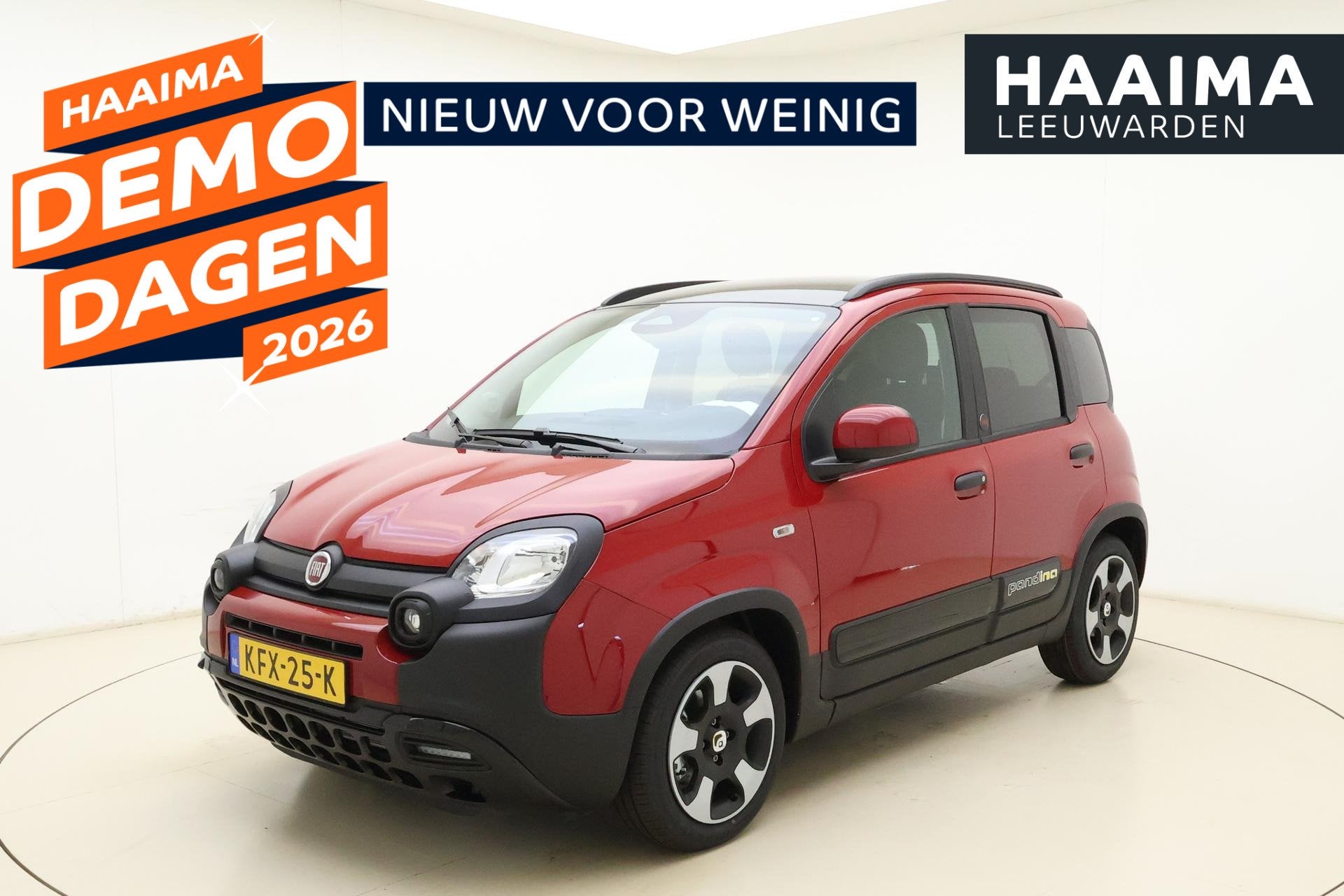 Fiat Panda 1.0 Hybrid Pandina | Navigatie via Carplay | Dakr, Auto's, Stof, Panda, LED verlichting, Origineel Nederlands