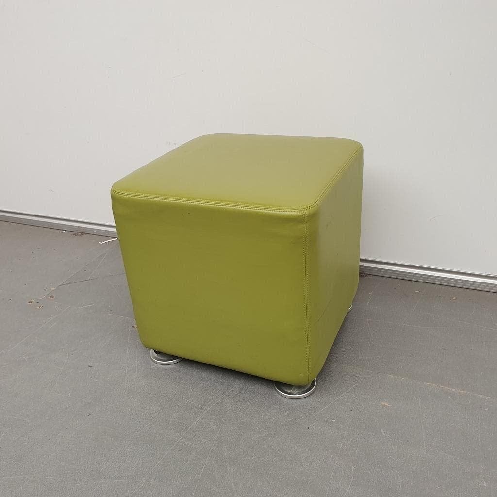Steelcase Sarrebourg pouf - groene skai, Ophalen, Gebruikt, 125 cm of meer, 125 cm of meer