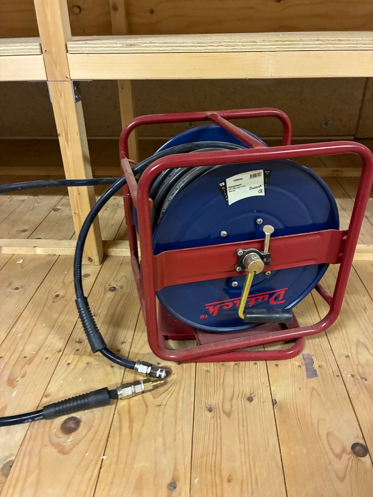 Dutack Slanghaspel 3/8" x 30m max 15 bar, Ophalen, Gebruikt, Minder dan 200 liter/min, 10 bar of meer