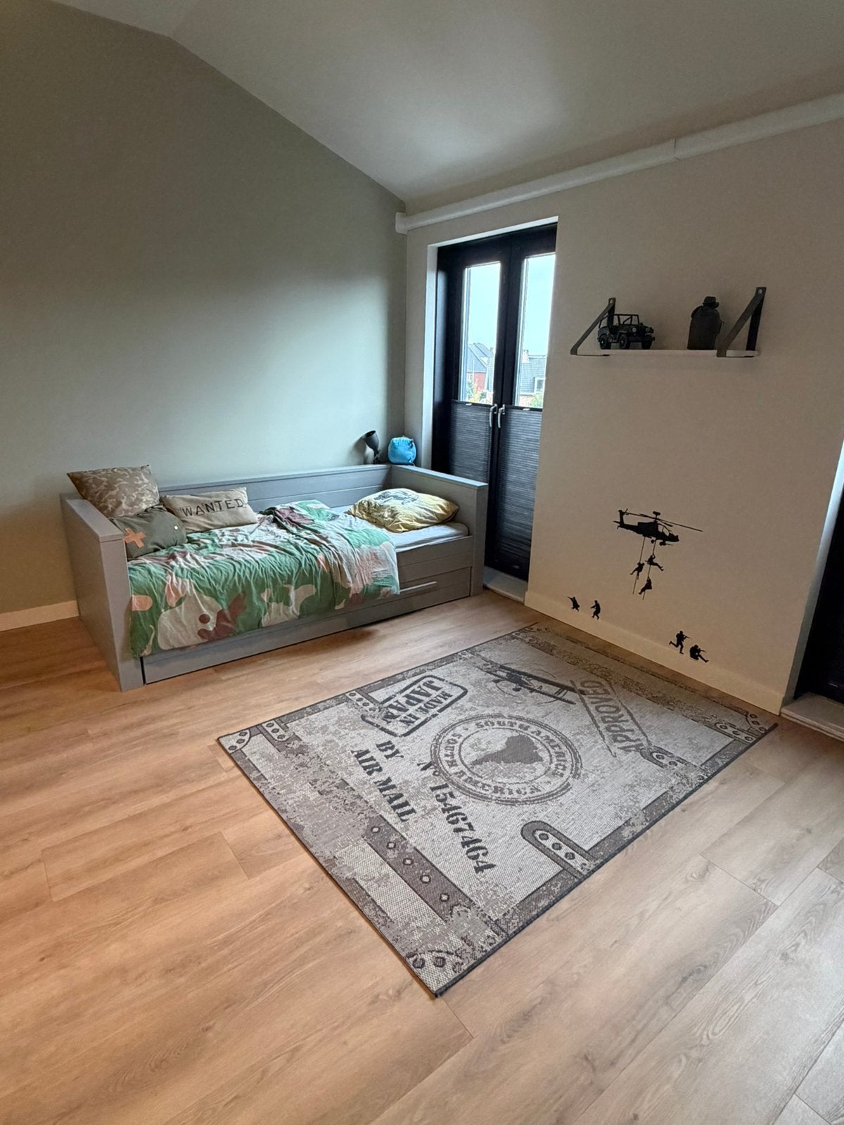 Woood bed en kledingkast- COMPLEET KAMER, Ophalen, 90 cm, Eenpersoons, Zo goed als nieuw