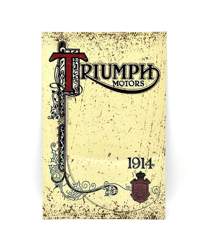 Triumph motors 1914 bord | 20x30, Verzenden, Nieuw, Reclamebord