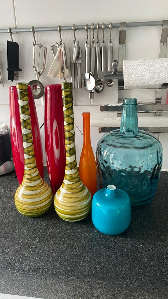 Vazen gekleurd glas, Ophalen, Overige kleuren, Minder dan 50 cm, Glas