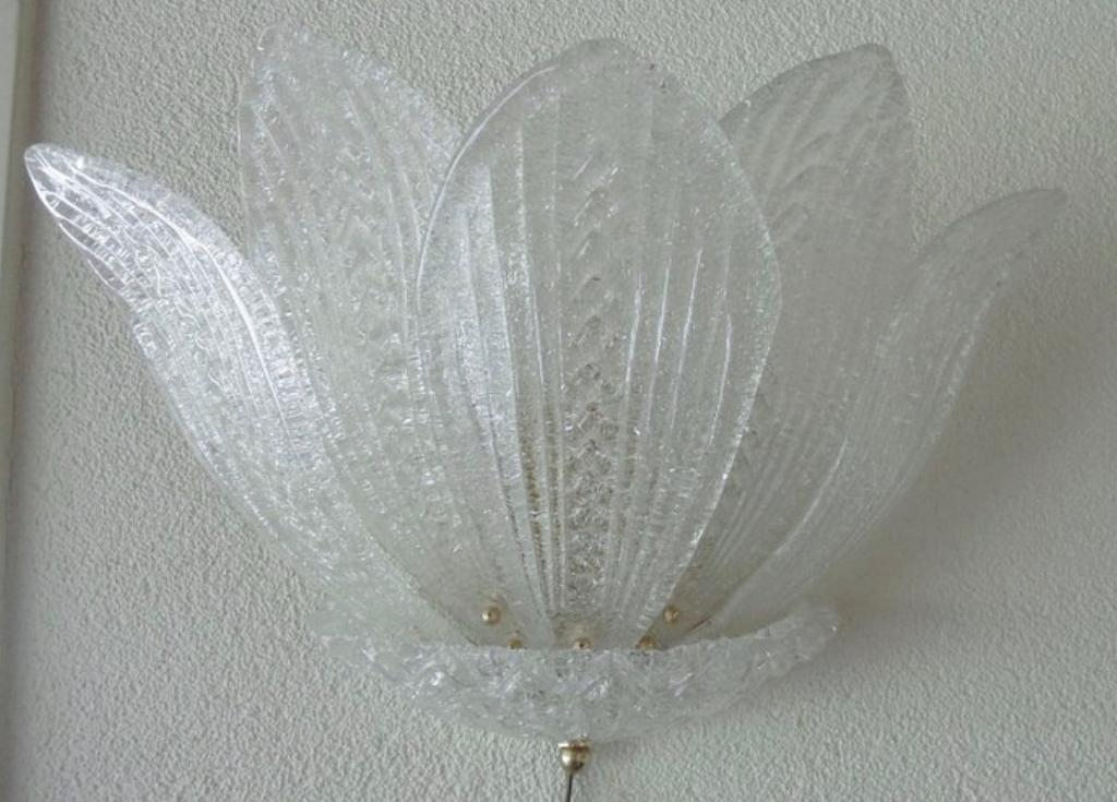 Novaresi wandlamp Murano glas – Italiaans design jaren 70, Ophalen of Verzenden, Gebruikt, Glas