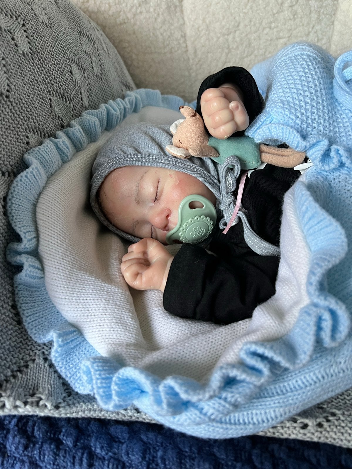 Realistische Reborn Baby Kai (Gudrun Legler) - NIEUW, Ophalen of Verzenden, Nieuw, Babypop