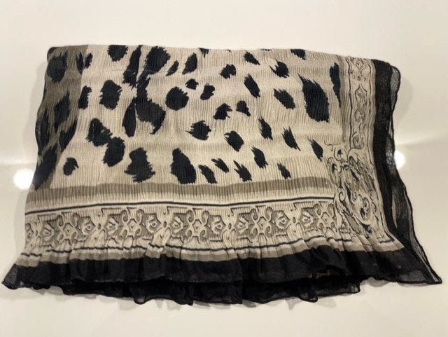 Foulard met vlekjesprint, Ophalen of Verzenden, Gedragen, Sjaal