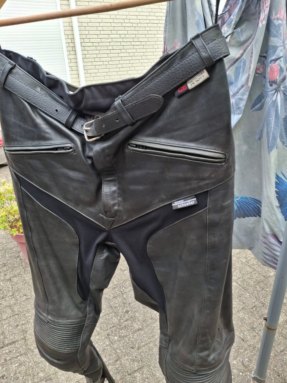 Evolution Zwarte Leren Motorbroek Maat 52 met CE Protecti, Maat 52/54 (L), Zwart, Ophalen of Verzenden, Evolution Men