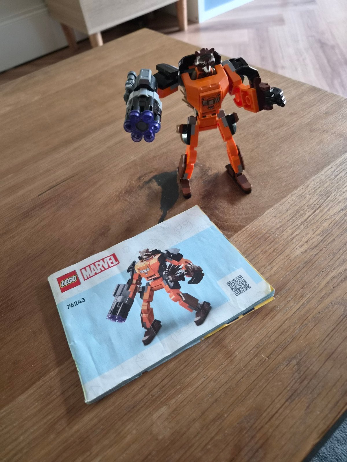 Lego Marvel Rocket Raccoon Mech (76243), Marvel, Lego, Inclusief instructies, Ophalen of Verzenden