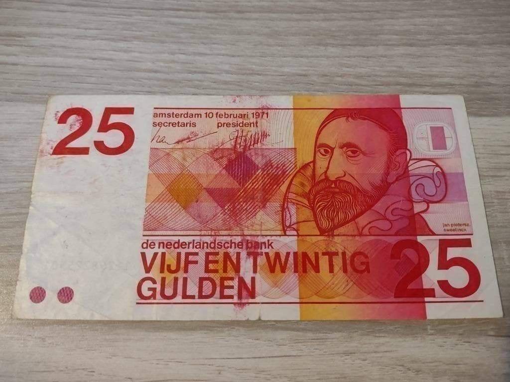 Misdruk biljet 25 gulden Sweelinck, 1971, Ophalen of Verzenden, 25 gulden