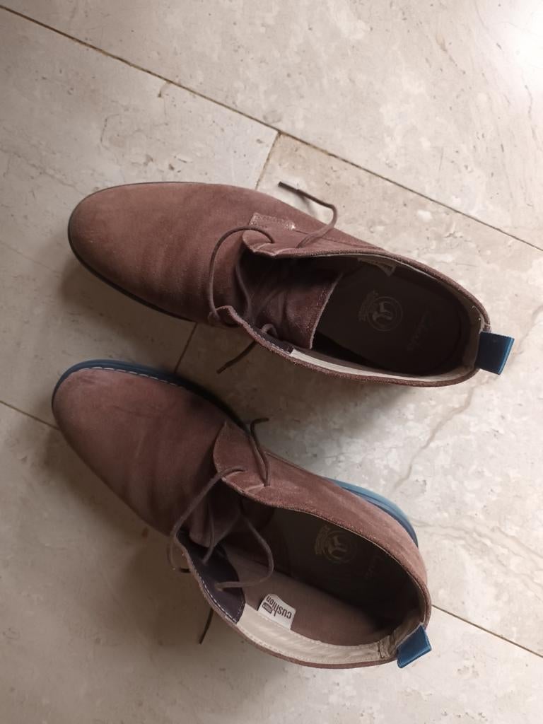 Clarks heren veterschoen maat 44, suède/leer, extra Light, Bruin, Clarks, Ophalen of Verzenden, Gedragen