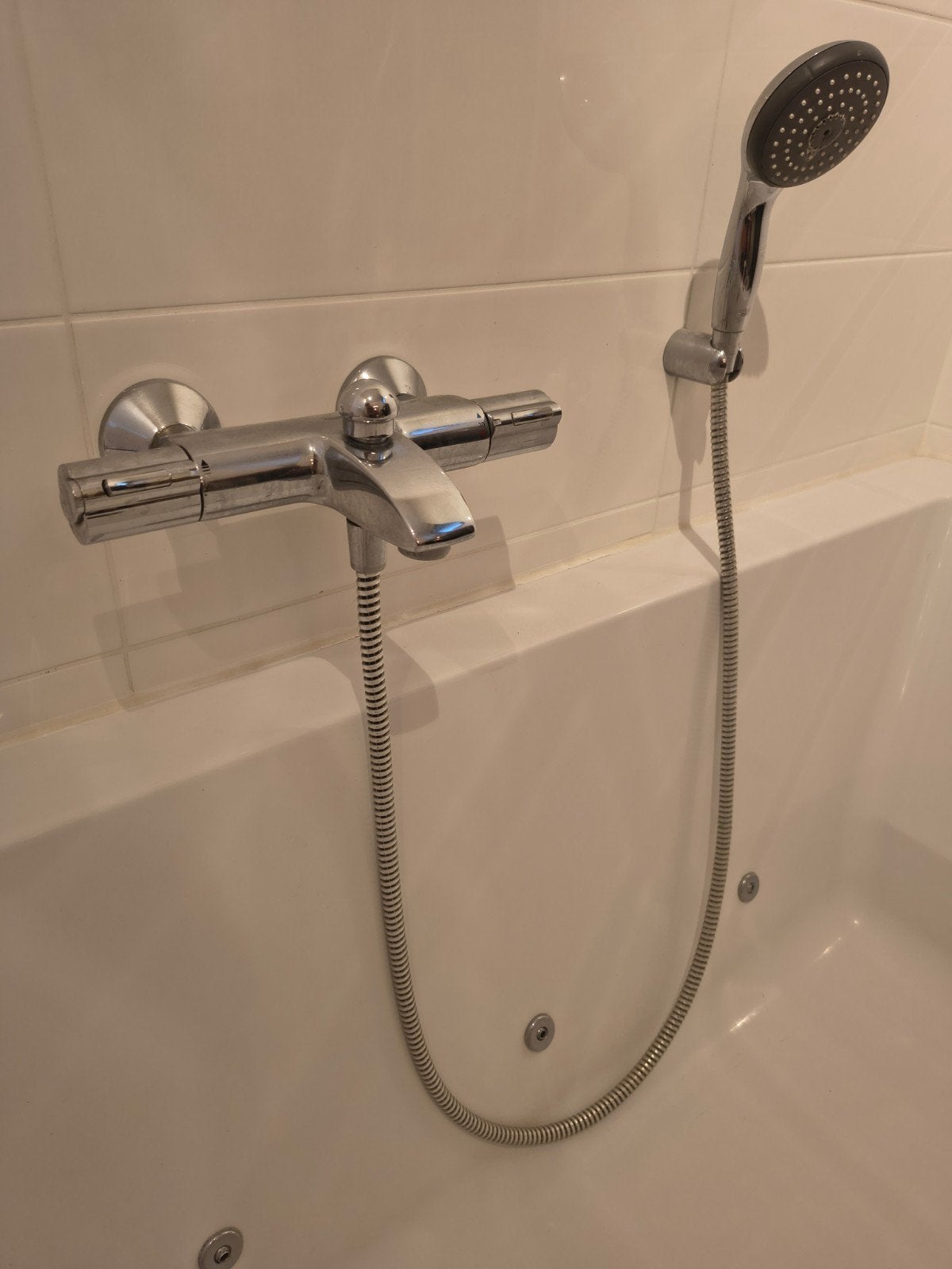 Grohe thermostatische badkraan met handdouche in chroom., Doe-het-zelf en Verbouw, Sanitair, Ophalen, Gebruikt, Chroom, Kraan