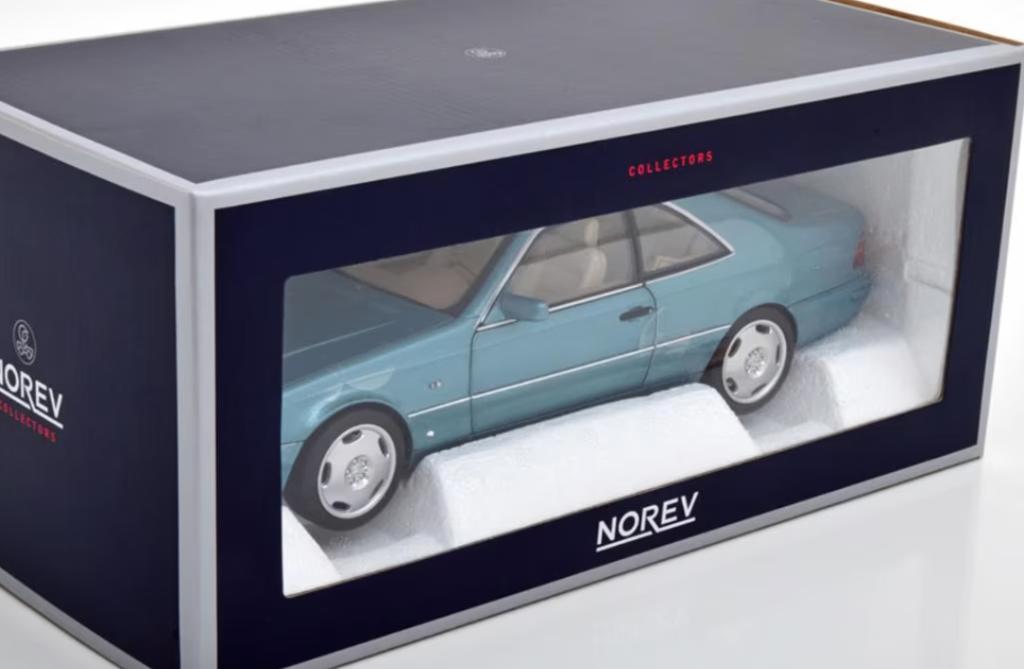 MERCEDES BENZ CL600 CUP 1997 BLAUW MET. 1/18 NOREV 183448, Hobby en Vrije tijd, Modelauto's | 1:18, Verzenden, Nieuw, Auto, Norev