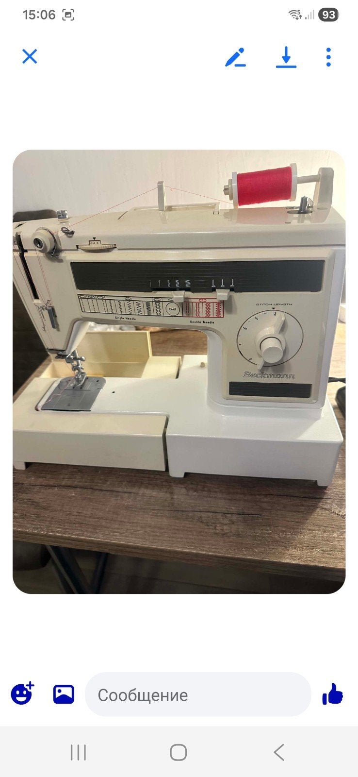 Naaimachine BECKMANN., Ophalen, Gebruikt, Naaimachine, Overige merken
