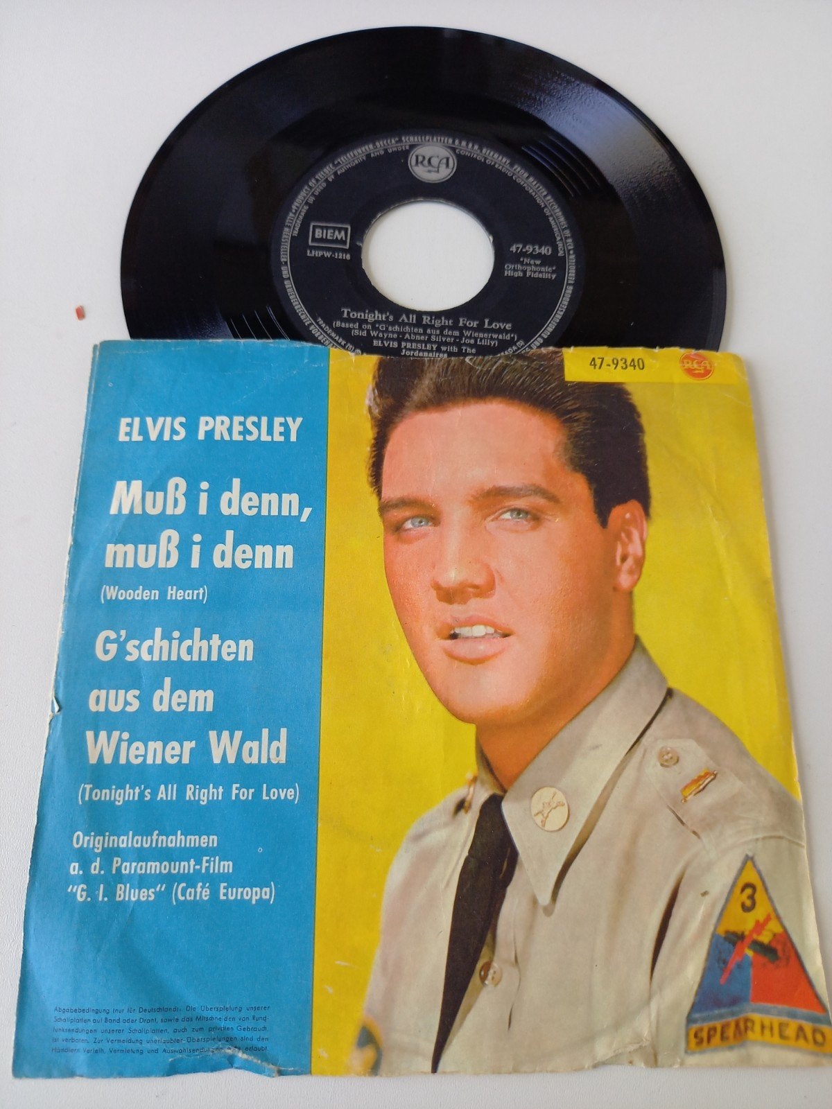 Elvis Presley - Muß i denn, muß i denn (Wooden Heart) Single, Ophalen of Verzenden, Gebruikt, Pop