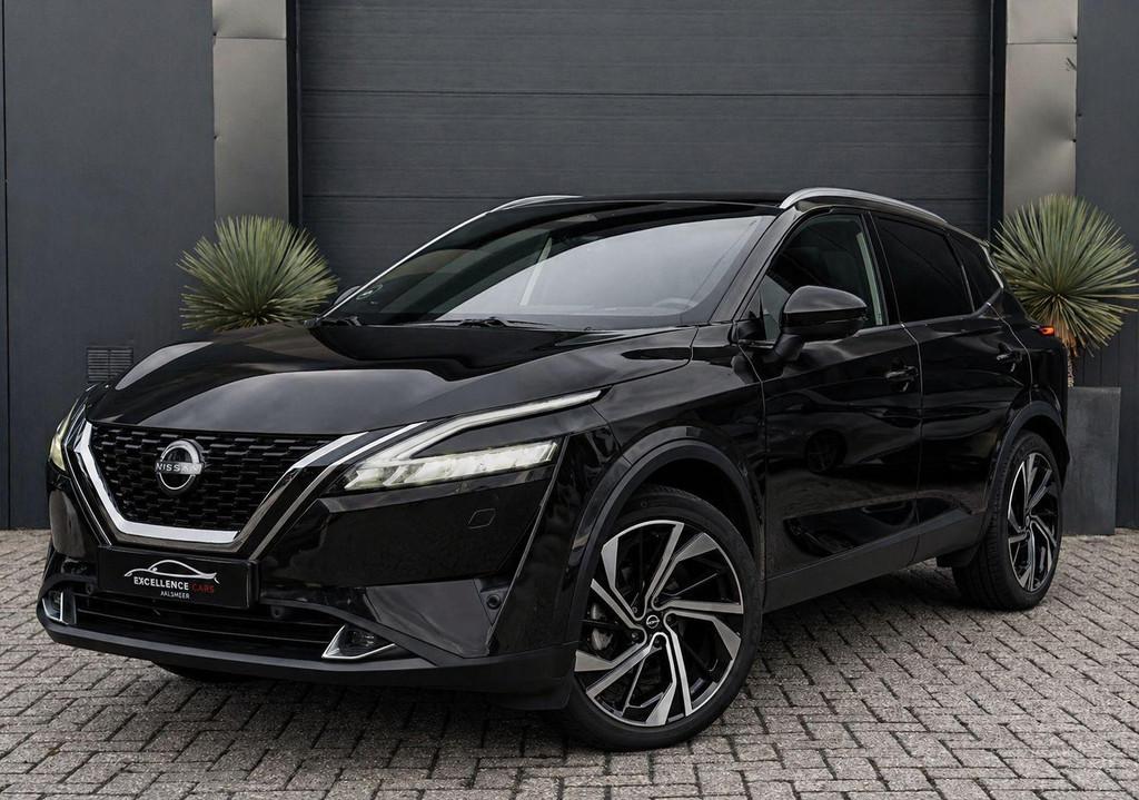 Nissan Qashqai 1.3 Tekna Plus /Pano/Navi/AppleCarPlay Nissan, Euro 6, 4 cilinders, Zwart, Leder