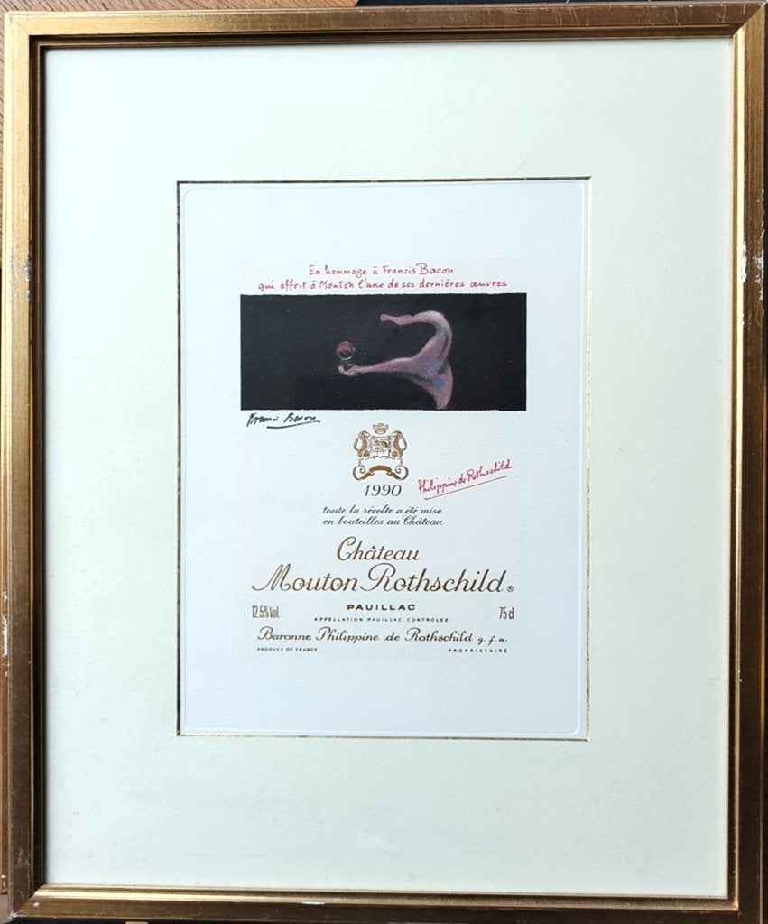 Château Mouton Rothschild wijnettikette  Francis Bacon !!, Ophalen of Verzenden