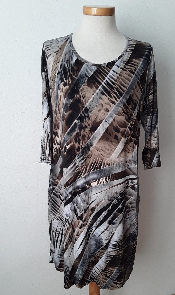 Ophilia multicolor tuniek/jurk mt 2 (42/44), Overige kleuren, Verzenden, Maat 42/44 (L), Zo goed als nieuw