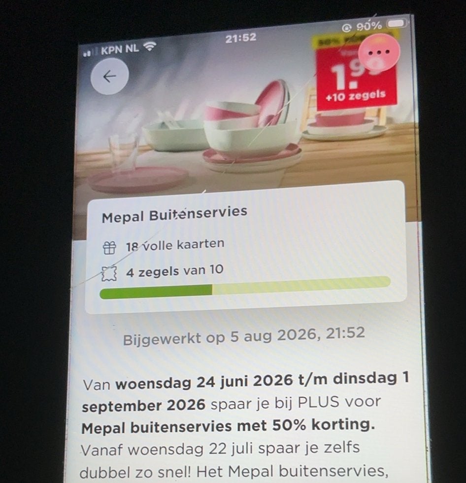Plus buitenservies zegels mepal 18 kaarten Digitaal€1,00 p/k, Ophalen of Verzenden