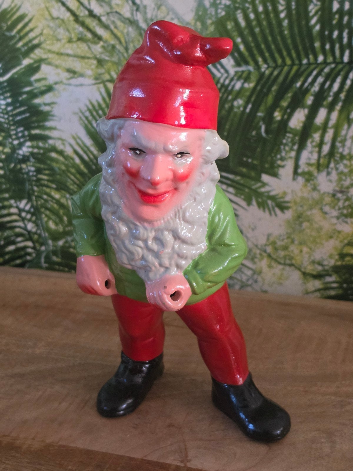 Vintage Heissner tuinkabouter Houthakker - 26cm Terracotta, Ophalen of Verzenden, Gebruikt, Dier