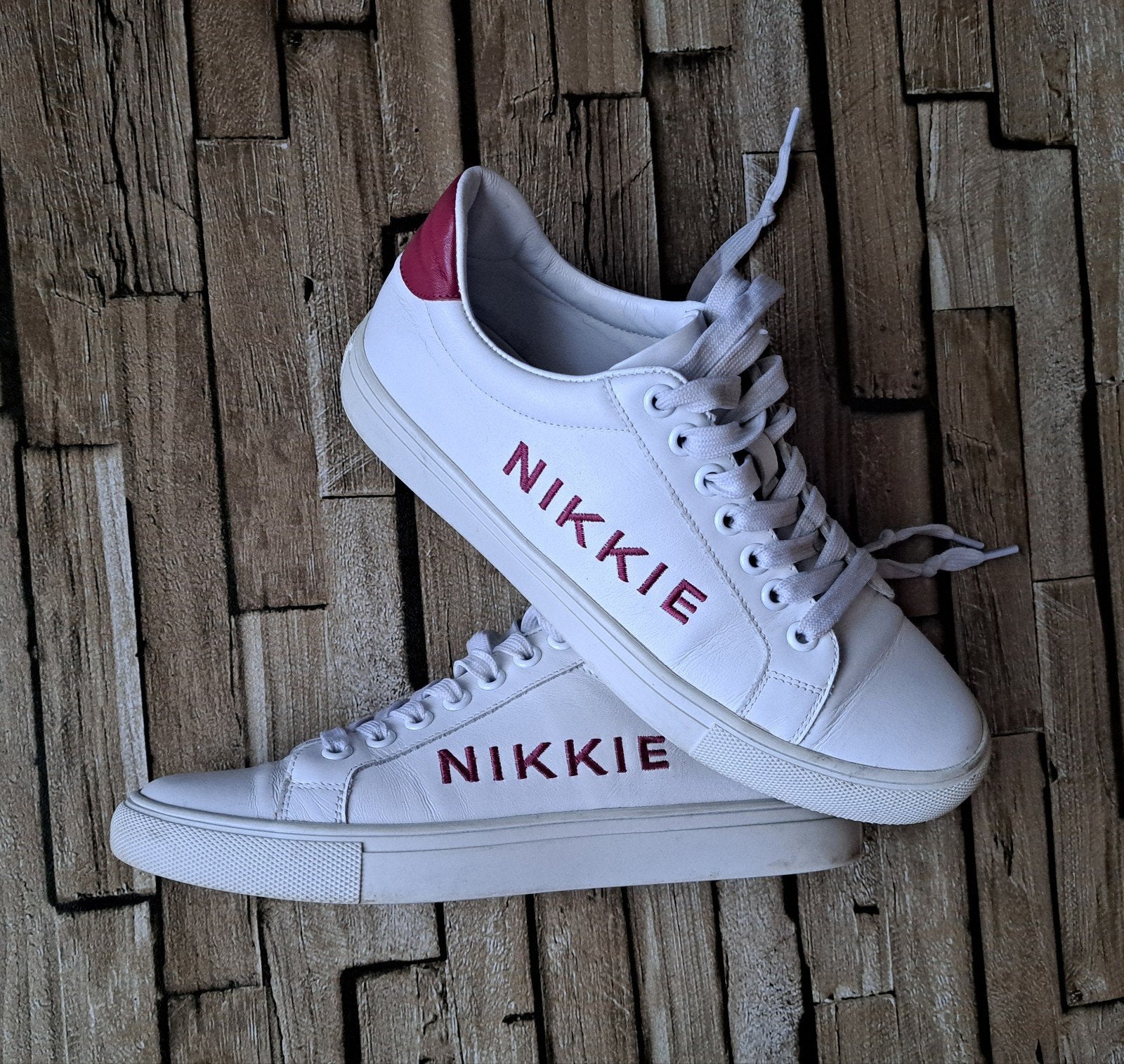 Nikkie - stoere sneakers, maat 38, Verzenden, Wit, Sneakers of Gympen, Nikkie