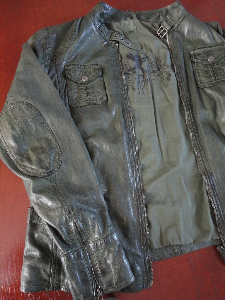jasje leer groen mt  xxl  gipsy, Kleding | Dames, Gipsy, Maat 42/44 (L), Ophalen of Verzenden, Zo goed als nieuw