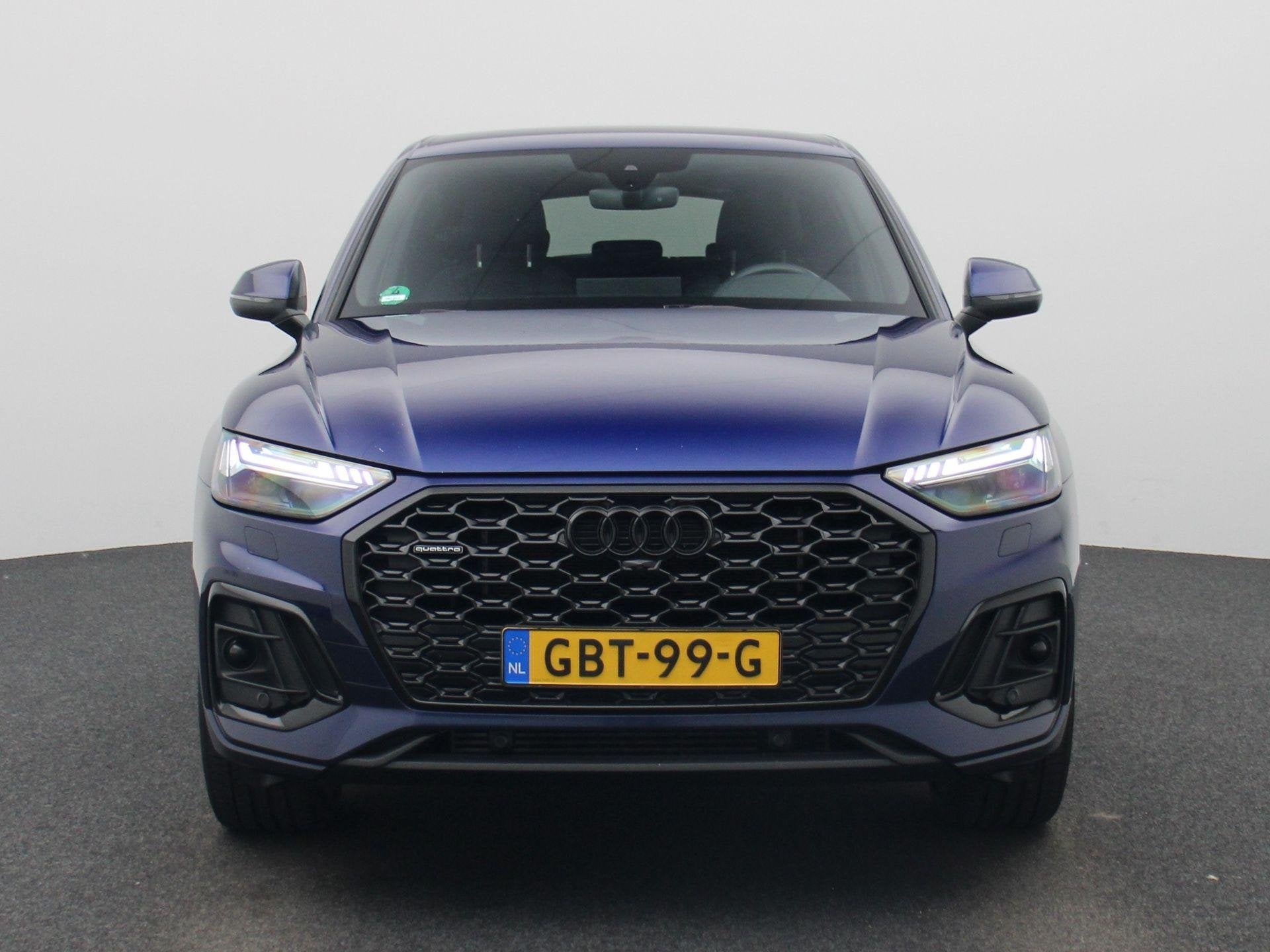 Audi Q5 Sportback 50 TFSI e S edition 299 PK | Demo | Cruise, Auto's, Audi, Automaat, 12 maanden, 4 cilinders, Blauw