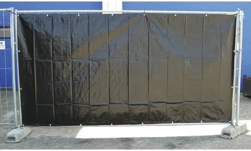 Bouwhekzeil / Bouwhekdoek wit en zwart, Kunststof, Gebruikt, Ophalen of Verzenden, 200 cm of meer