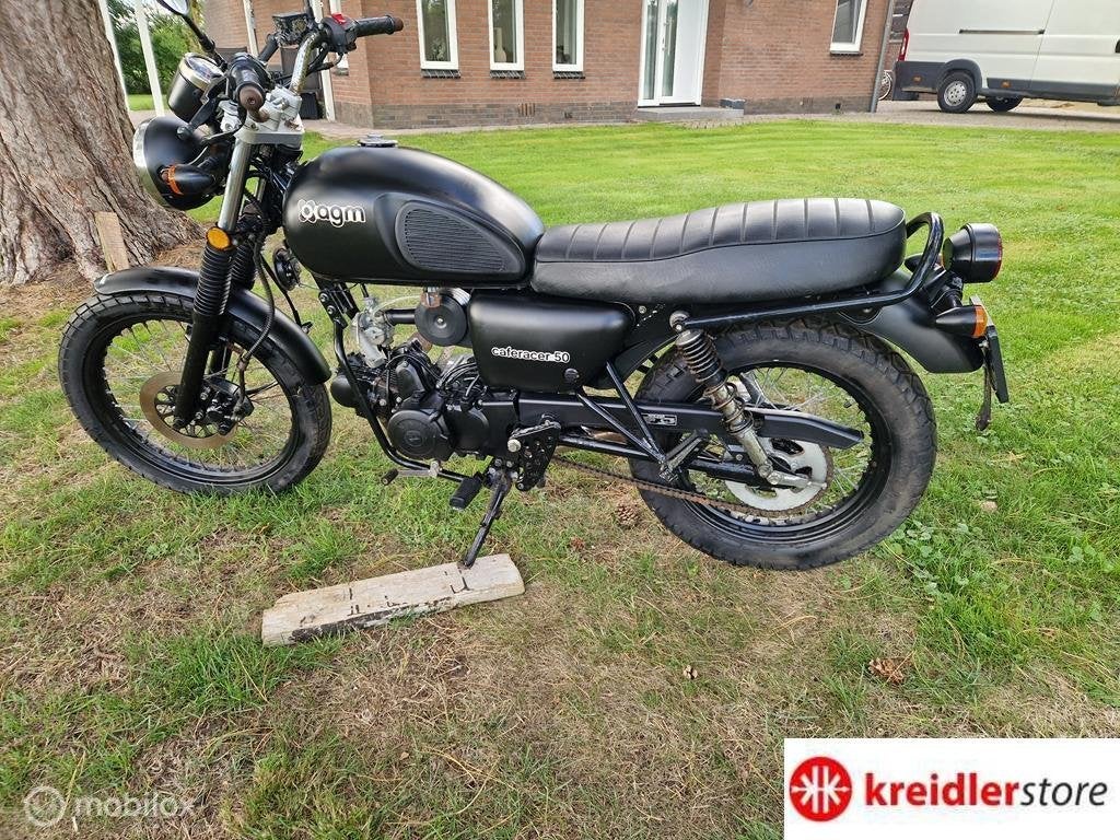 AGM Bromfiets Caferacer 50 met bromfiets kenteken 1048 km, AGM, Gebruikt, 49 cc, AGM