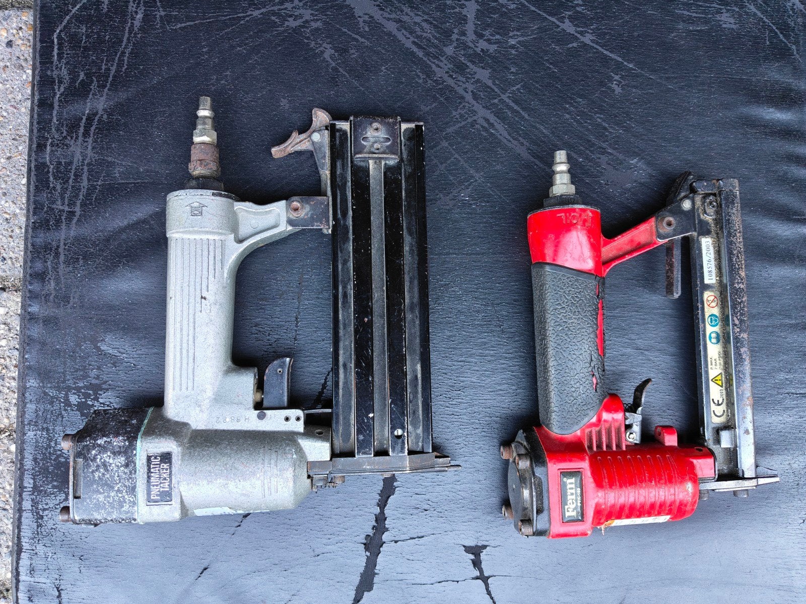 Pneumatische tacker set - OSL PTN50 & Ferm FST-40, Ophalen, Gebruikt
