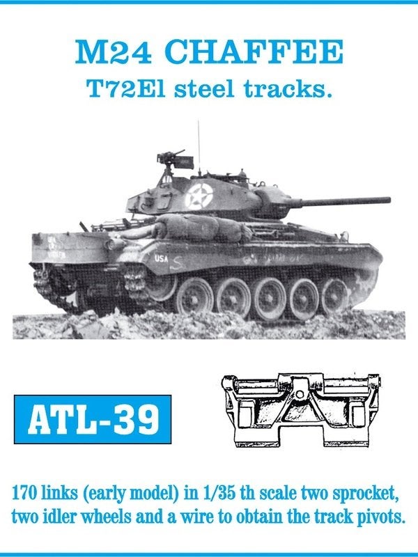 D-53,FRIUL TRACKS 1-35,NO,ATL-39,M24 CHAFFEE T72El steel tra, Overige merken, 1:32 tot 1:50, Overige typen, Nieuw