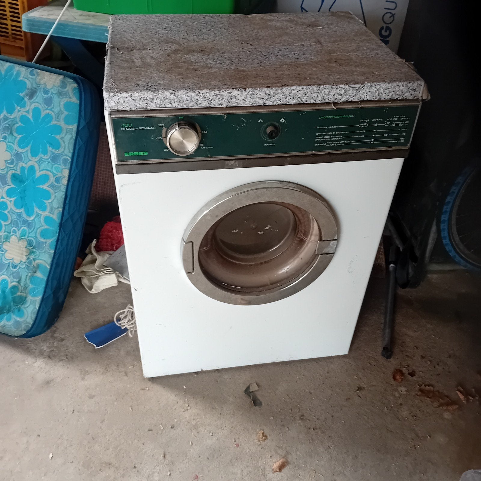 Erres Wasdroger - Vintage Model, Ophalen of Verzenden, Gebruikt, Luchtafvoer, Minder dan 85 cm