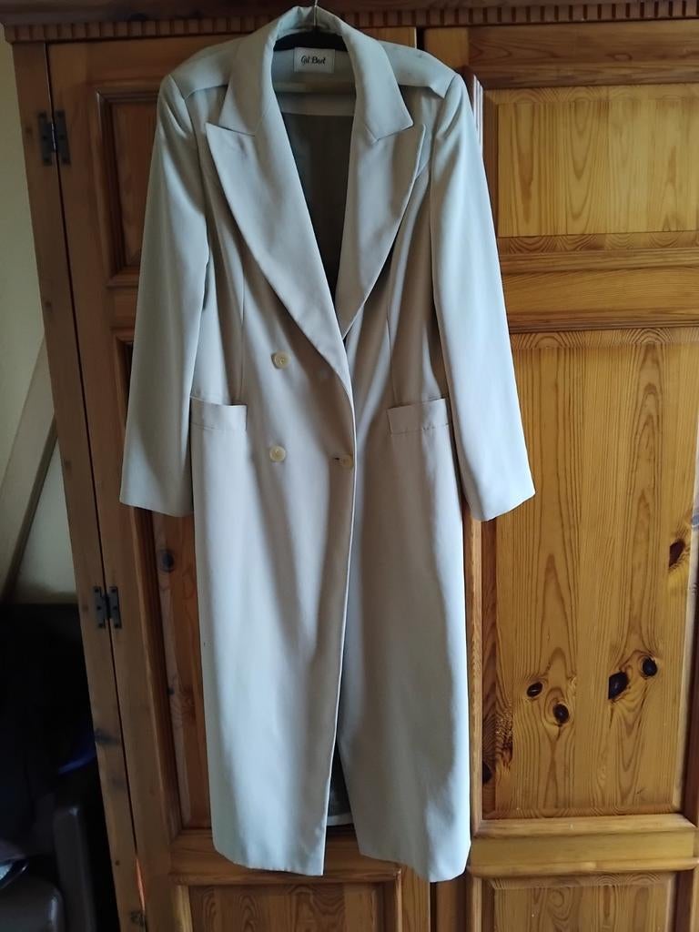 Mooie lange dames jas Gil Bret maat 40/42, Beige, Maat 42/44 (L), Ophalen of Verzenden, Zo goed als nieuw