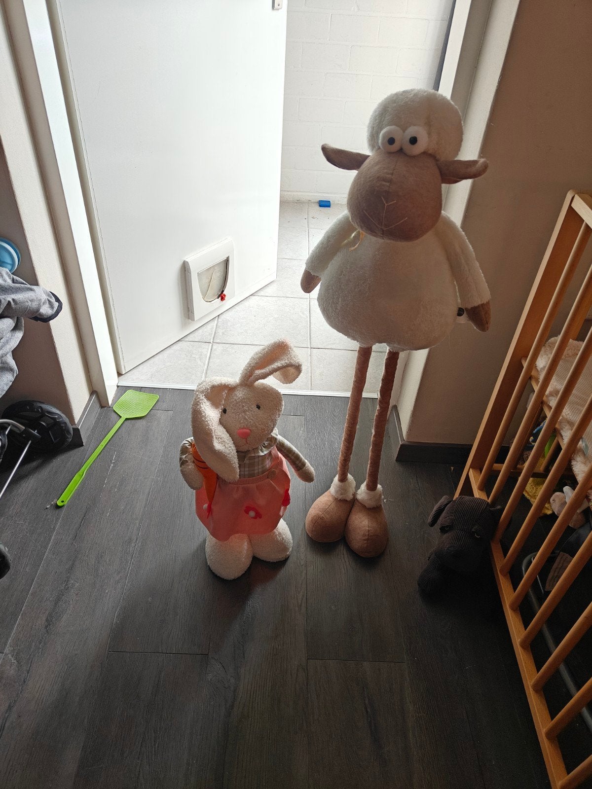 Verstelbaar decoratie konijn en schaap, Ophalen, Gebruikt, Konijn, Middelgroot (20 tot 80 cm)