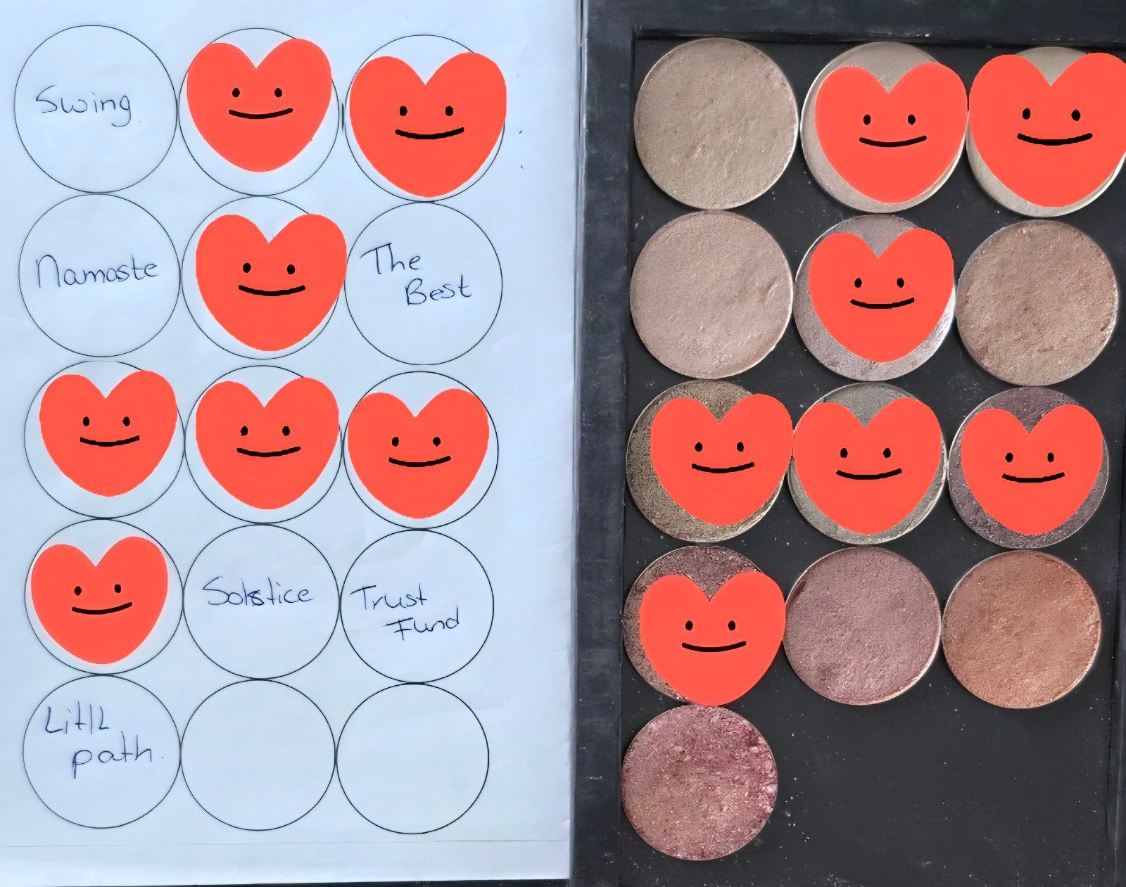 L'oye Oogschaduw 22 kleuren incl. zwart boek pallet, Ophalen of Verzenden, Overige kleuren, Ogen