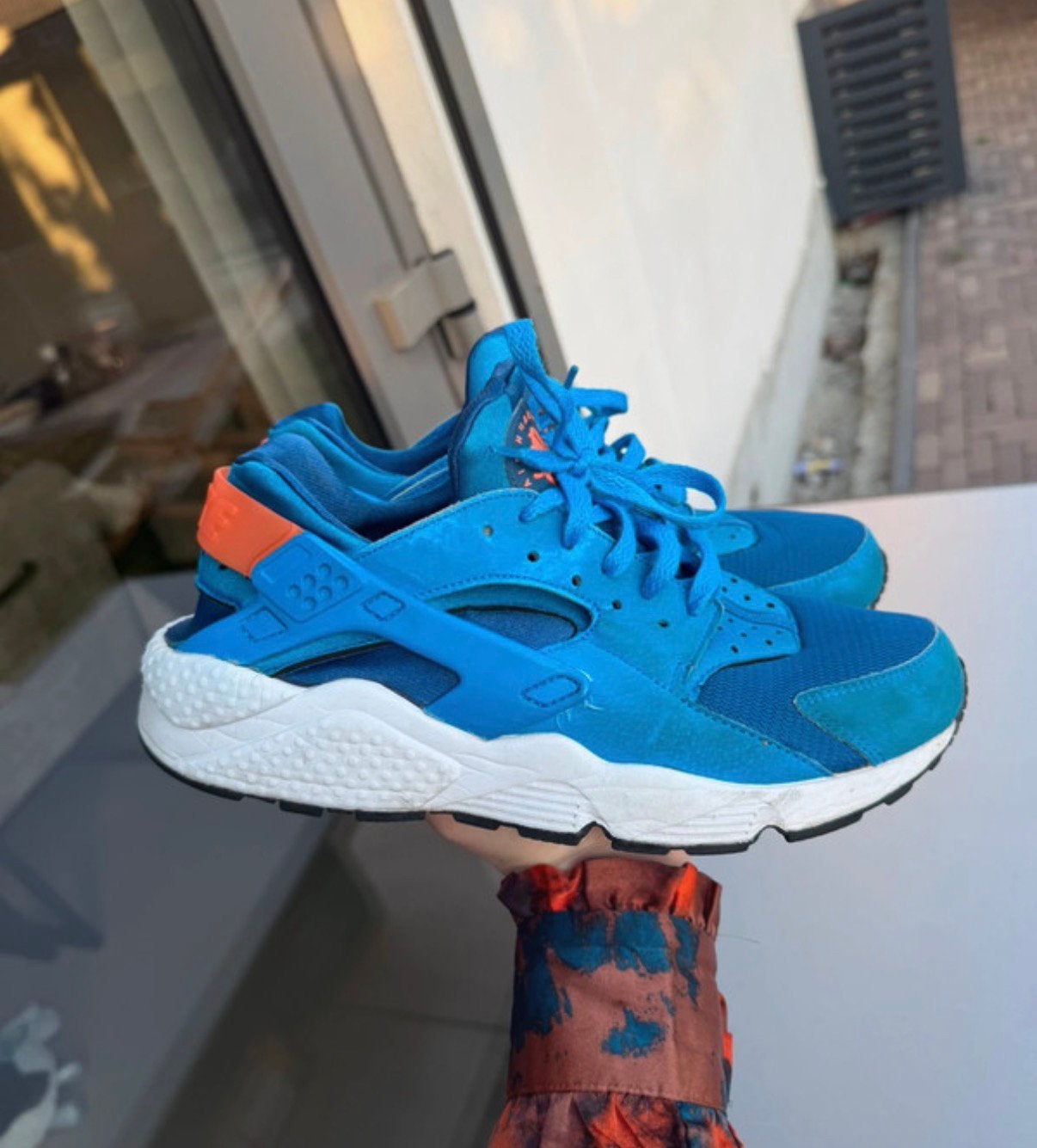Nike air huarache maat 42, Blauw, Ophalen of Verzenden, Sneakers of Gympen, Gedragen